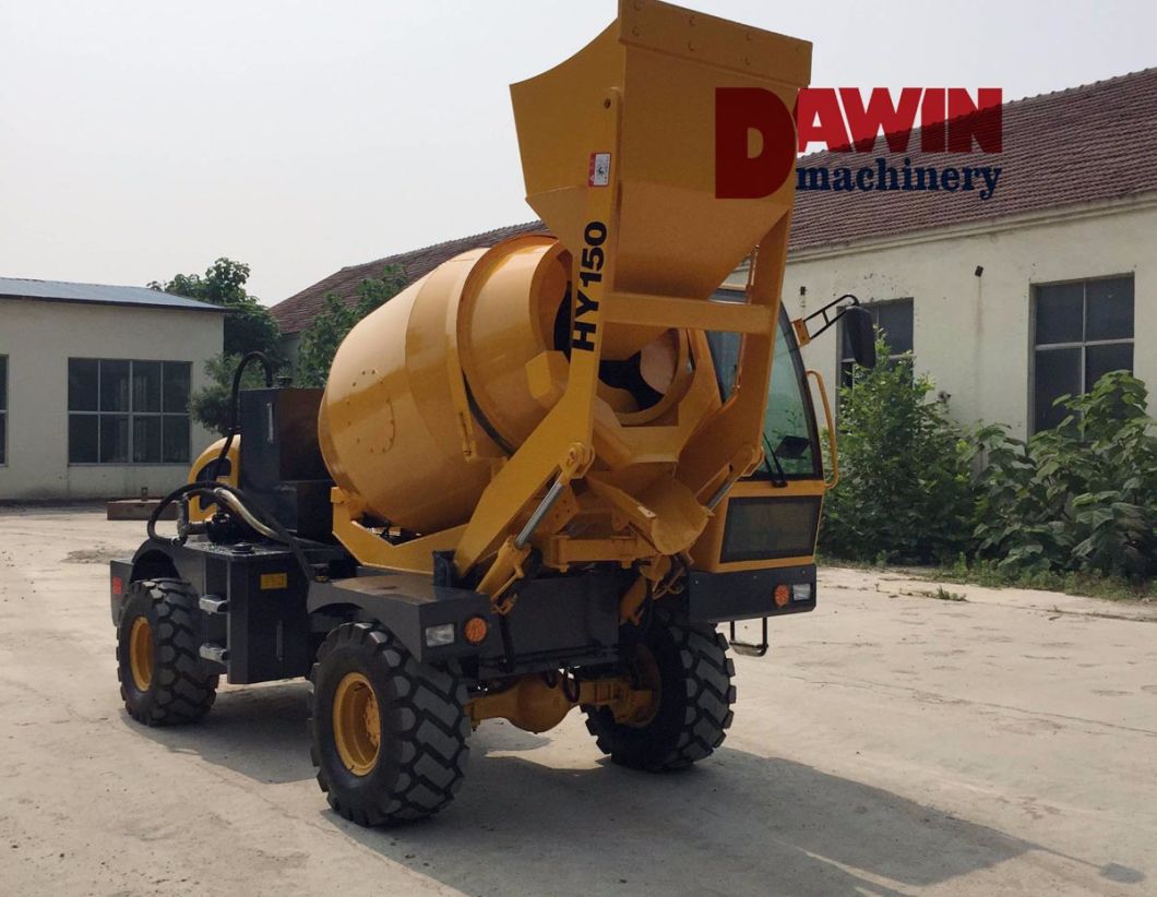 1.5m3 Auto Self Loading Concrete Mixer Truck with PLC Weighing System