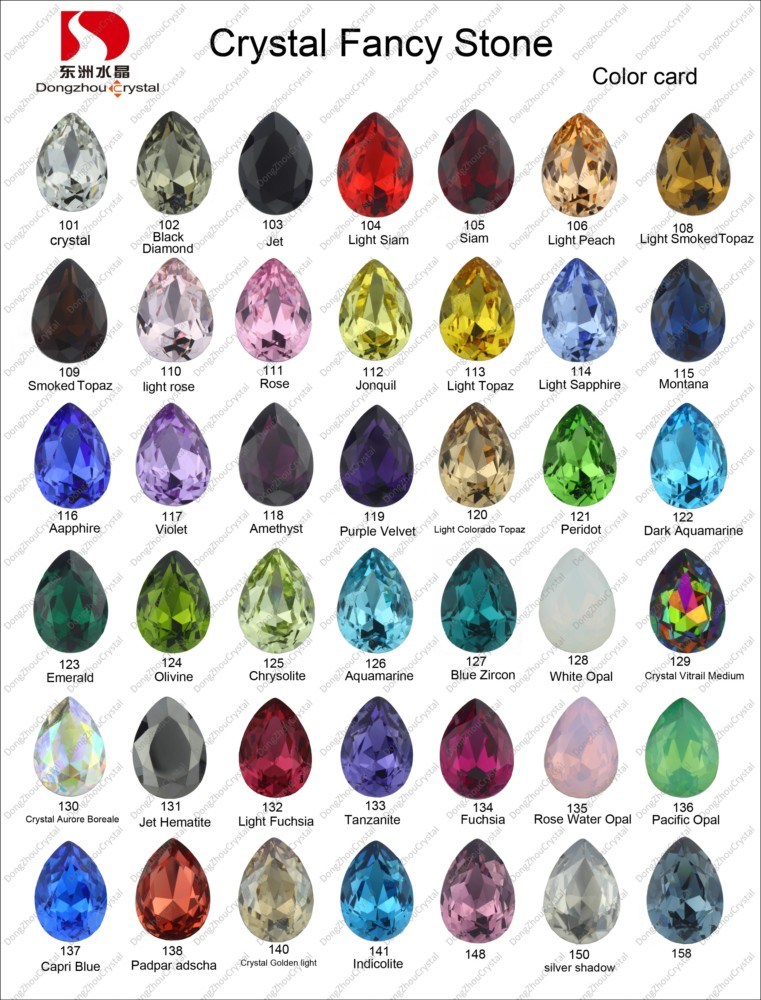 Dz-3002 Top Quality K9 Material Pointed Back Crystal Stone Jewelry Accessories