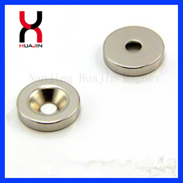 China Permanent Neodymium (NdFeB) Countersunk Ring Magnet