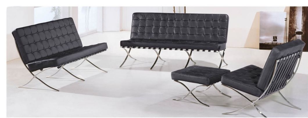 Affordable Sustainable Modern Reception Area Seating Metal Leg Sofa