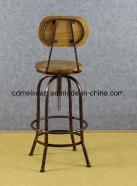 American Retro Bar Chairs Solid Wood Do Old, Wrought Iron Chair Lift Bar Chair High Rotating Bar Chair Adjustable Chair (, M-X3218)