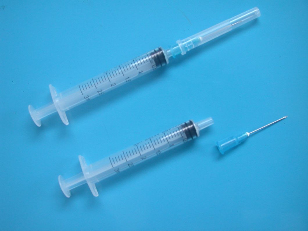 Ce and ISO Approved 3ml Disposable Syringe with Needls for Single Use