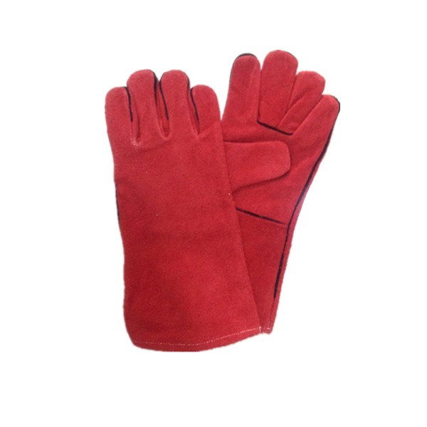 Cow Split Leather Wing Thumb Welding Working Glove (6504. RD)