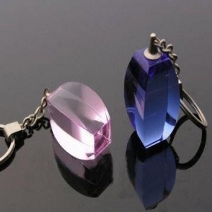 Custom 3D Effect Plastic Key Ring, Crystal Keychain (GZHY-KA074)