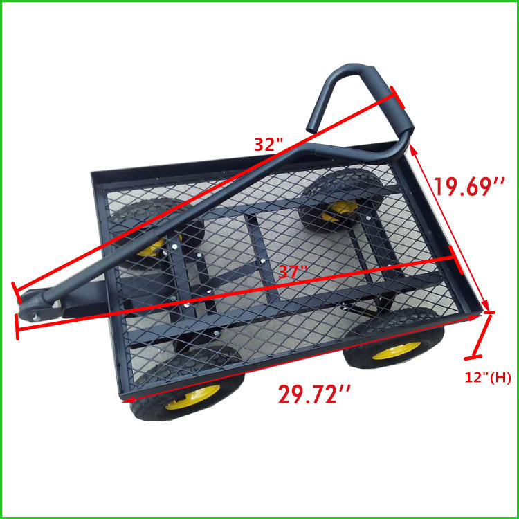 Garden Steel Mesh Wagon Cart