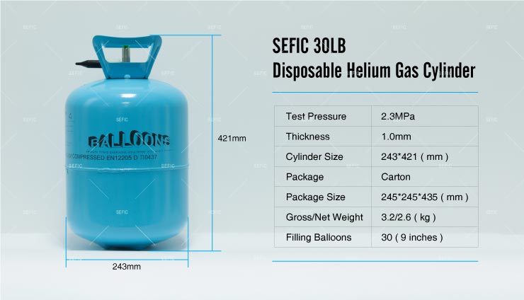 EU Standard Balloon Helium Gas Cylinder