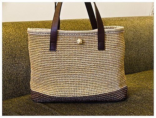 No. 30063 Straw Woven Ladies' Shopping Handbag Leisure Basket Bag