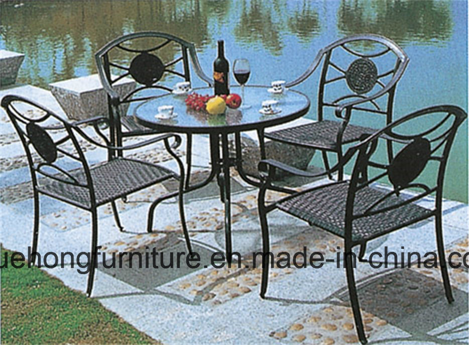 Hotel out Door Furniture Outdoor Metal Furniture PVC Rattan UV Resistant Furniture Hotel Balcony Furniture Outdoor Dining Furniture Sets