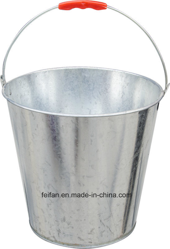Galvanized Bucket Ice Bucket with Plastic Handle