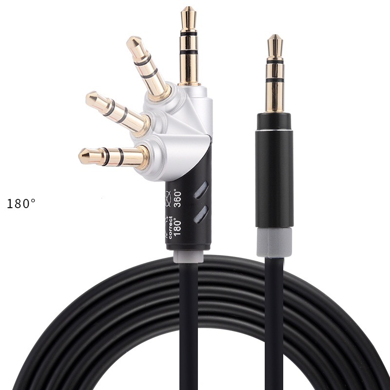 Premium Quality 180 Degree Angle 3.5mm Jack Aux Cable for Audio System