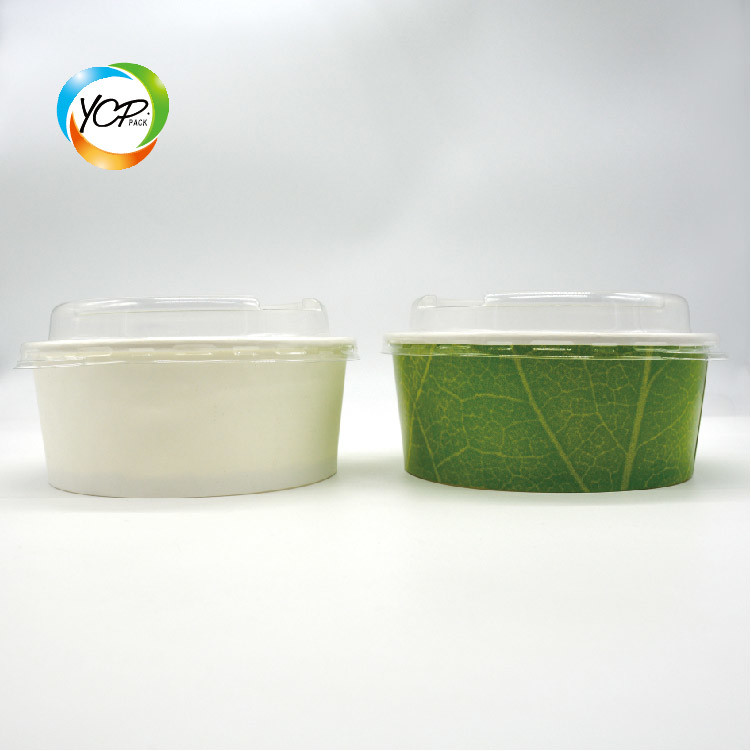 Hot Sale Disposable Custom Printed Take Away Paper Salad Bowl