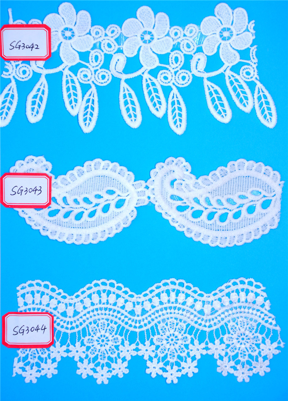 High Quality Chemical Water Soluble Embroidery Lace for Garment