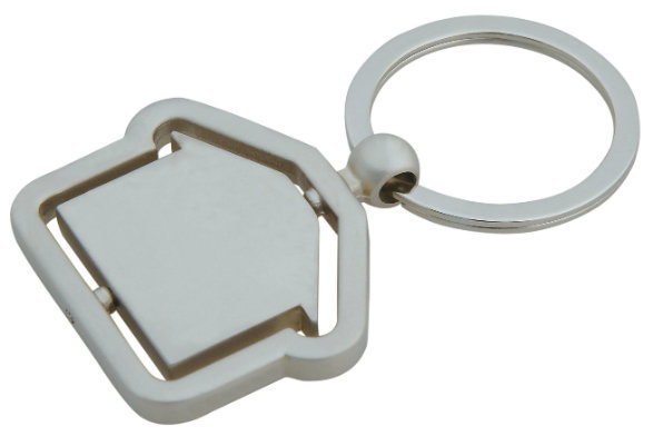 Metal Silver Plated Key Ring, Irregular Shape Keychain (GZHY-KA-025)