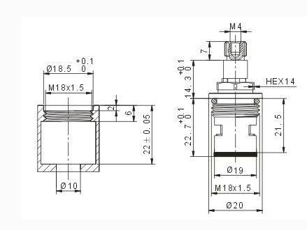 Valve Spindle Ceramic Type