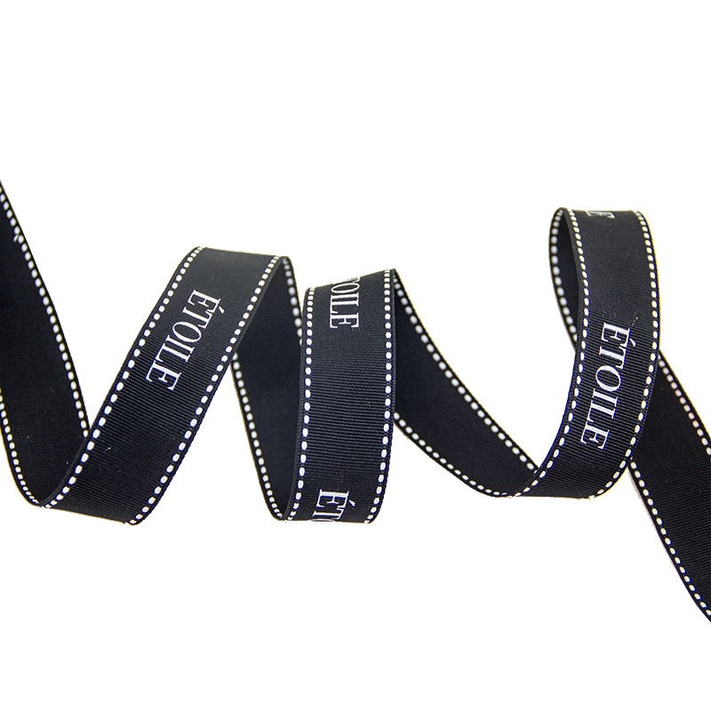 Customized Logo Printing Gift Grosgrain Webbing Ribbon