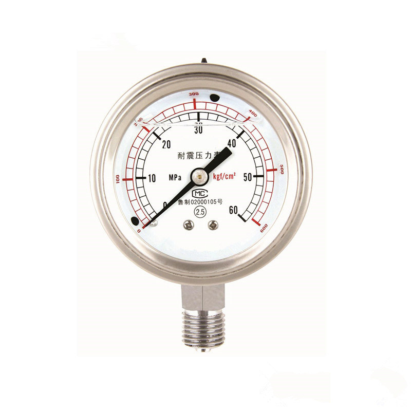 Oil Filled 60mm Shock - Resistant Pressure Gauge