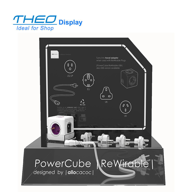 Acrylic Counter Display for Power Cube with LCD