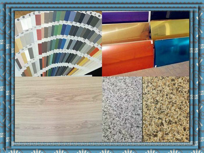 Color Coated Golden Aluminum Sheet with PVC in 5052 Aluminum