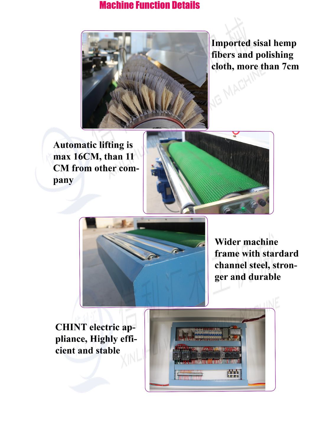 Hot Selling Mini Double Side Calibrating Sander in Qingdao City Carpentry Machines/ Wood Brush Sanding/Polishing Machine