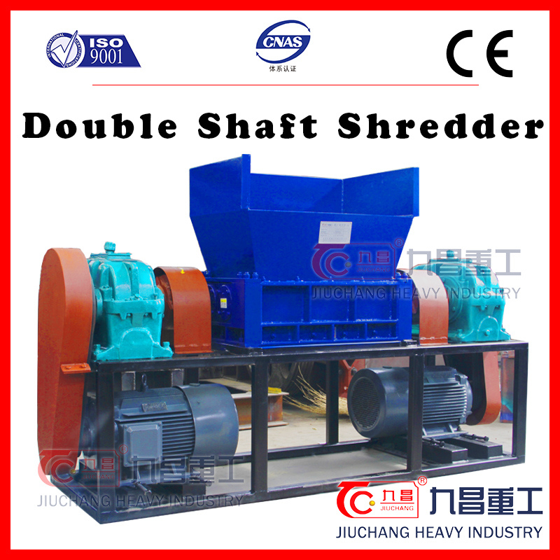 Glass Bottle Crusher for Shredding Glasses with Double Shaft Shredder