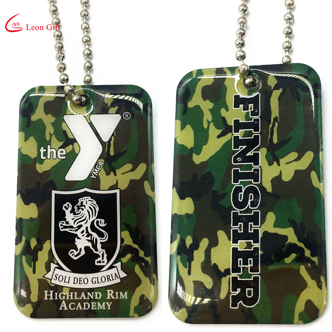 Factory Custom Military Police Metel Dog Tag with Ball Chain