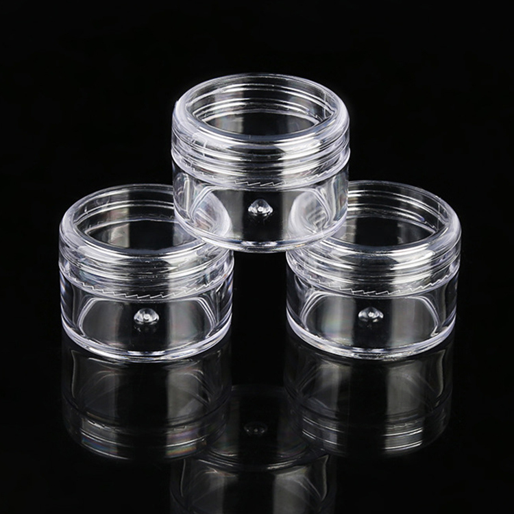 Clear Plastic Empty Cosmetic Sample Container 3 Grams Jars Pot Small 3G