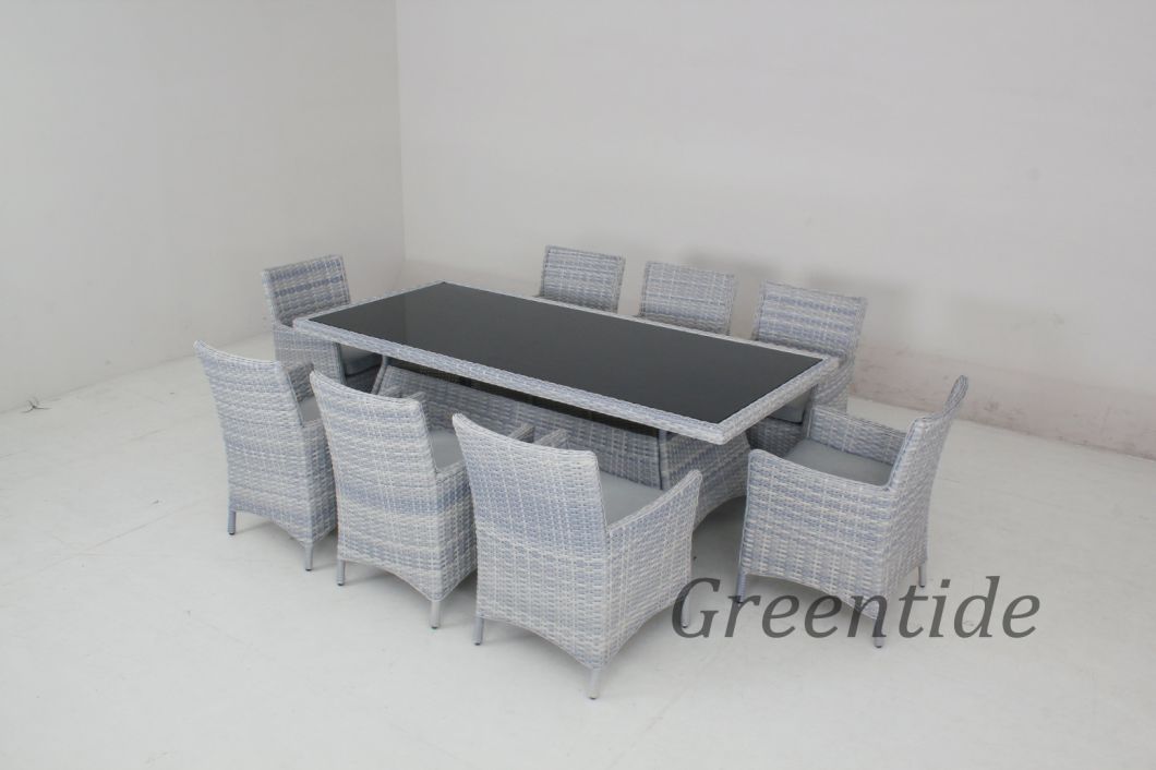 Outdoor Patio Furniture Rattan Dining Table Sets 9PCS