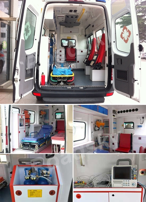 China Made Hospital First Aid Ambulance Vehicle Car with Stretcher