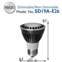 LED Dimmable PAR20 Spotlight for Enclosed Fixture
