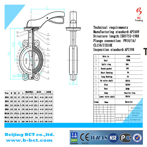 Auto Control Anticorrosive Pneumatic Butterfly Valve Bct-F4bfv-5