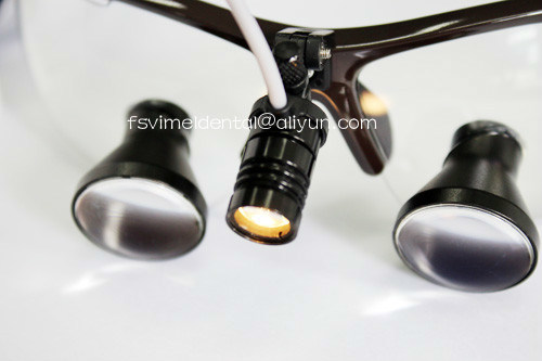 Binocular Loupes with Headlight and Dental Magnifying Glass 2.5X