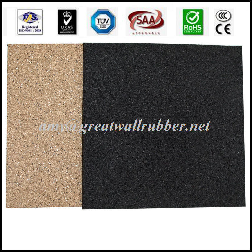 500*500 Outdoor Playground Square Rubber Floor Paver Tile