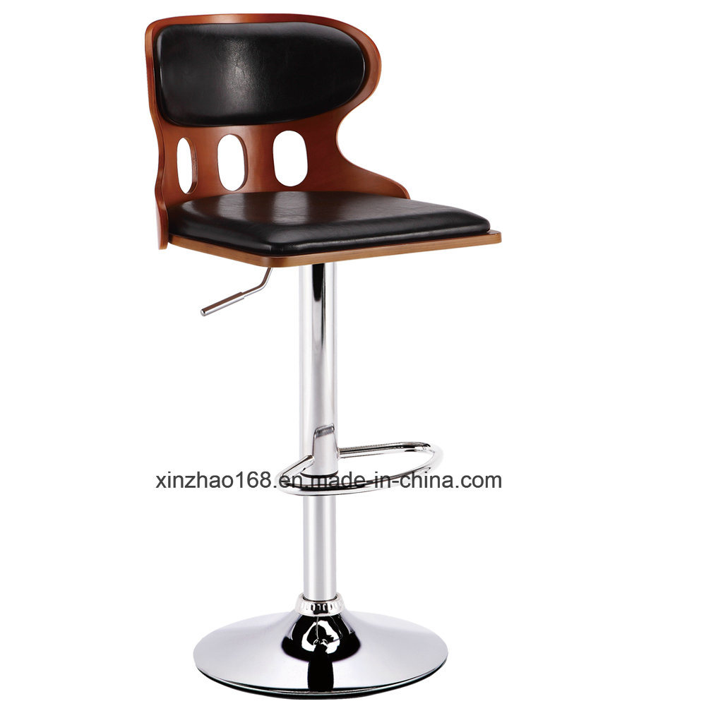 Bar Stools Chrome Faux Leather Kitchen Pub Barstool Breakfast Adjust Bar Chair