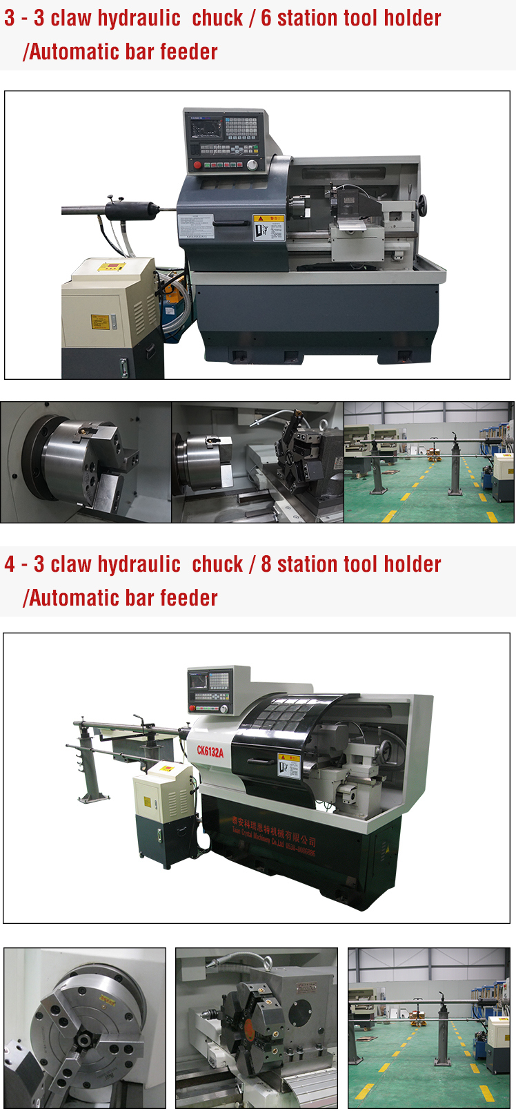 Ck6132A High Precision Chinese Metal Lathe CNC Machine Price List