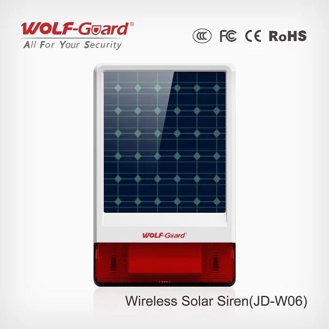 Waterproof Outdoor Wireless Solar-Power Siren Alarm Can Work as a Panel and as a SirenÂ 