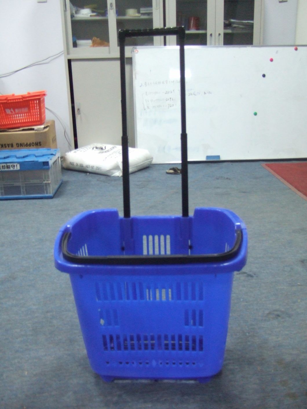 Customized Portable Wheeled Single Shopping Basket