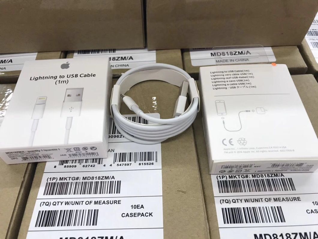 100% Genuine Original Lightning Cable USB Data Cable for iPhone iPhone 7 8 X.