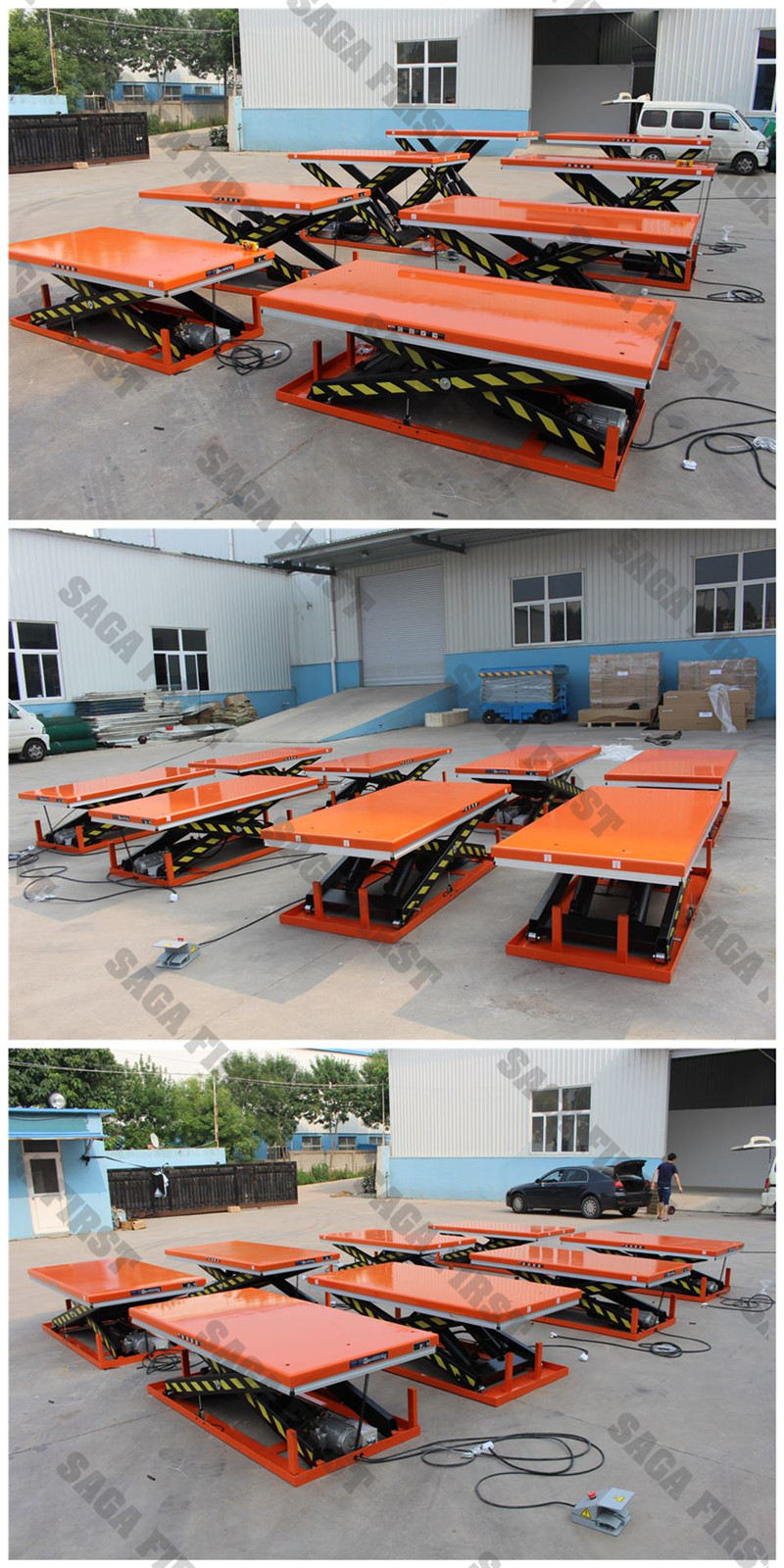 Electric Hydraulic Lift Table with Roller Scissor Lift Platform