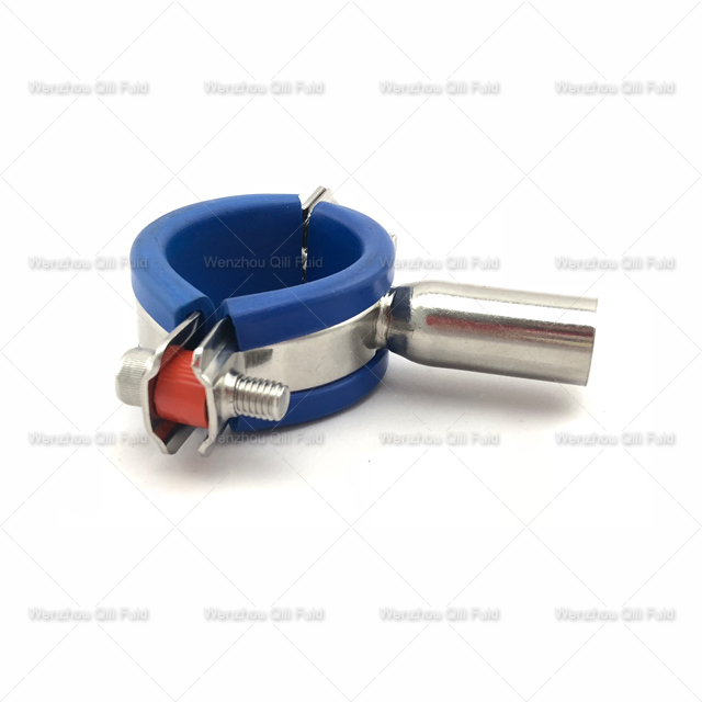 Sanitary Stainless Steel Tube Hanger with Blue Plastic