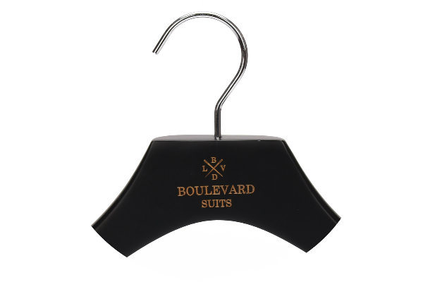 Cheap Black Wooden Suits Hanger with Trousers Bar