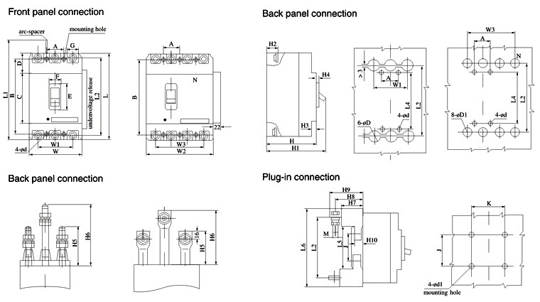 125AMP MCCB Moulded Case Circuit Breaker (AM1)