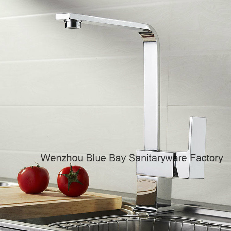 New Design Brass Square Kitchen Sink Mixer Tap