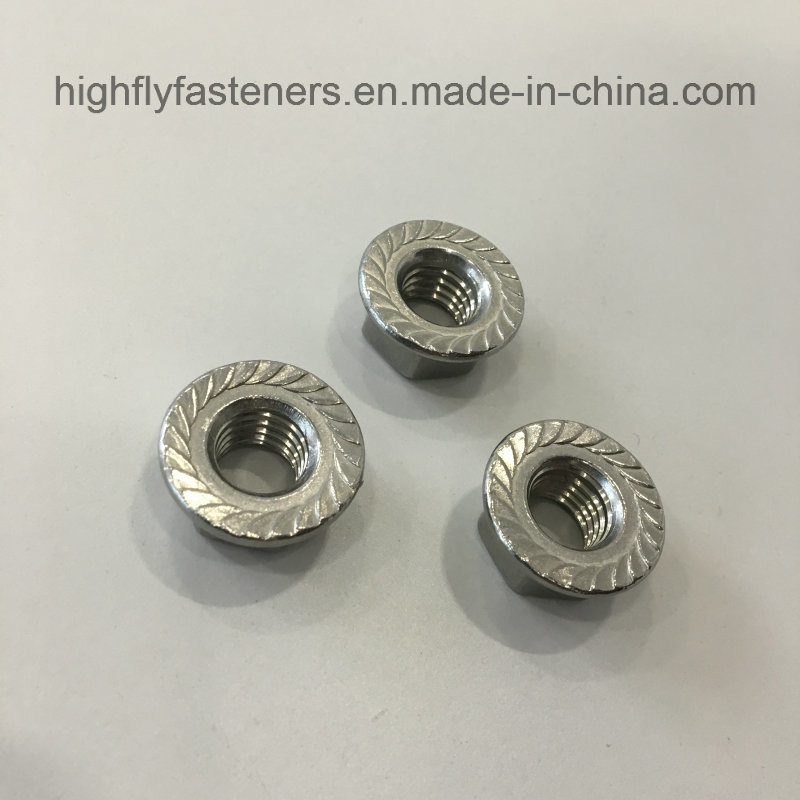304 Stainless Steel DIN6923 Metric Flange Nuts M6 Flange Nut