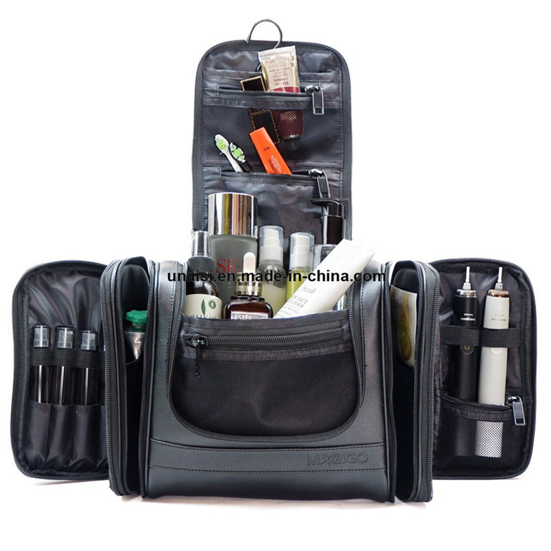 Travelling Imitation Leather Toiletry Tool Carry Bag Cosmetic Storage Case