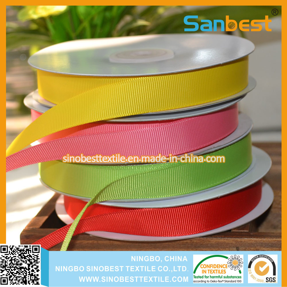 100% Polyester Grosgrain Ribbon for Headdress