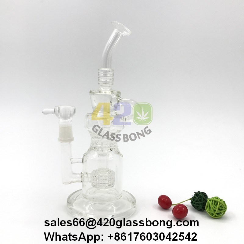 Heady Glass Pipe/Waterpipe/Crafts with Double Tyre Perc Headshop First Choice