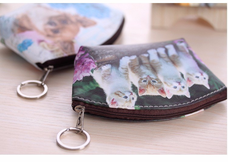 New PU Leather Cat Coin Purse Cute Kids Cartoon Wallet Kawaii Bag Coin Pouch Children Purse Holder Women Coin Wallet 15