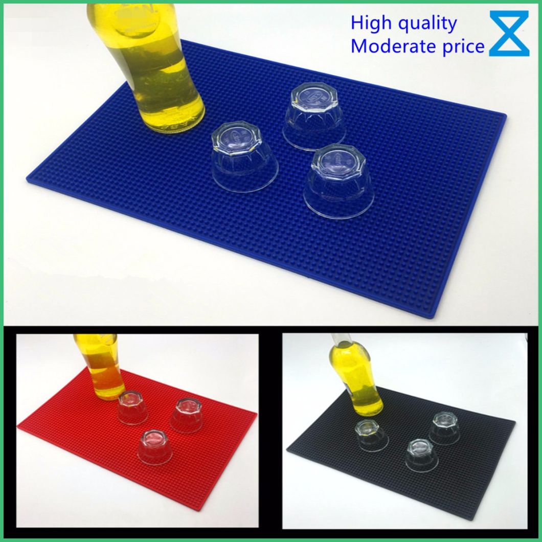 High Quality Customize Logo Promotional PVC Rubber Bar Mat for Bar Gift