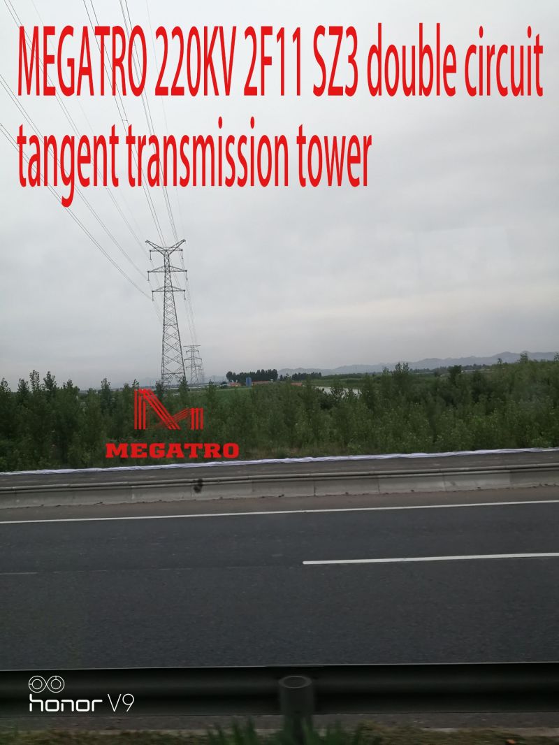 Megatro 220kv 2f11 Sz3 Double Circuit Tangent Transmission Tower
