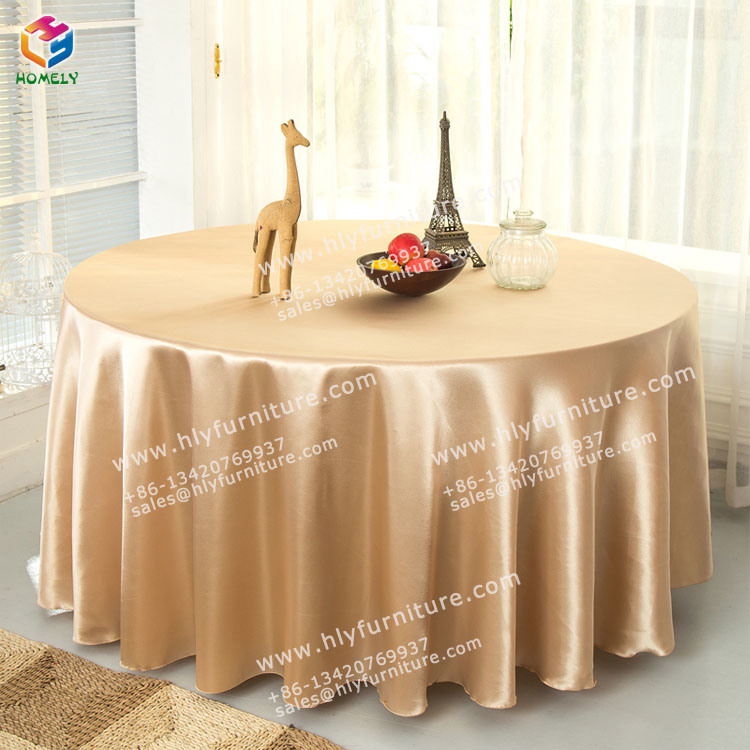 Hotel Banquet Cotton Party White Wedding Round Table Cloth for Event